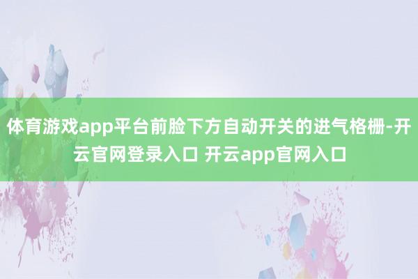 体育游戏app平台前脸下方自动开关的进气格栅-开云官网登录入口 开云app官网入口
