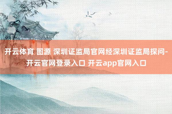 开云体育 图源 深圳证监局官网经深圳证监局探问-开云官网登录入口 开云app官网入口