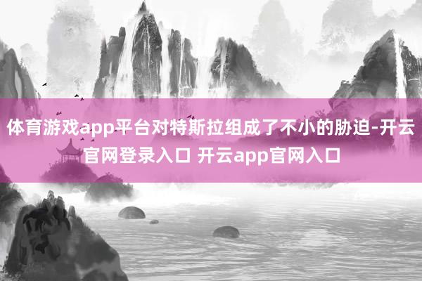 体育游戏app平台对特斯拉组成了不小的胁迫-开云官网登录入口 开云app官网入口