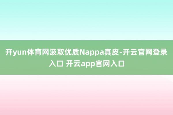 开yun体育网汲取优质Nappa真皮-开云官网登录入口 开云app官网入口