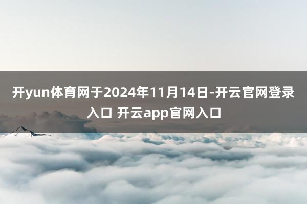 开yun体育网于2024年11月14日-开云官网登录入口 开云app官网入口
