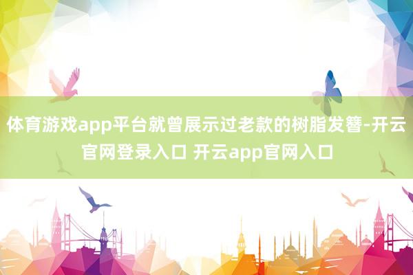 体育游戏app平台就曾展示过老款的树脂发簪-开云官网登录入口 开云app官网入口