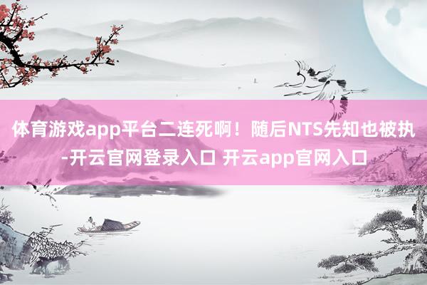 体育游戏app平台二连死啊！随后NTS先知也被执-开云官网登录入口 开云app官网入口