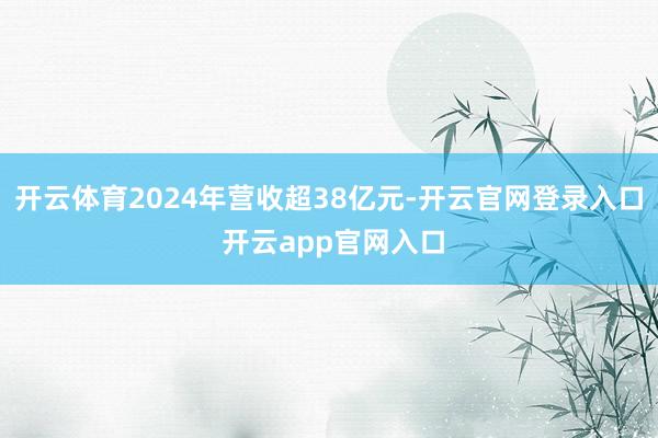 开云体育2024年营收超38亿元-开云官网登录入口 开云app官网入口