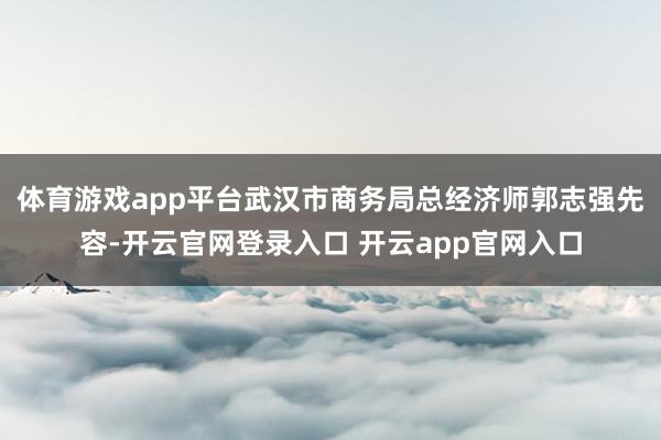 体育游戏app平台武汉市商务局总经济师郭志强先容-开云官网登录入口 开云app官网入口