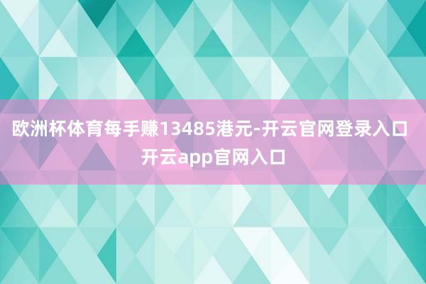 欧洲杯体育每手赚13485港元-开云官网登录入口 开云app官网入口