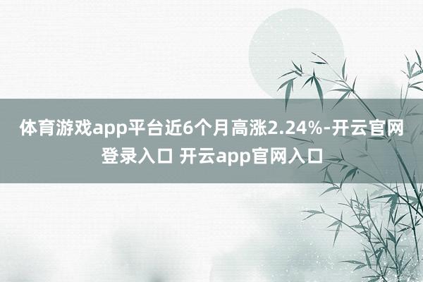 体育游戏app平台近6个月高涨2.24%-开云官网登录入口 开云app官网入口