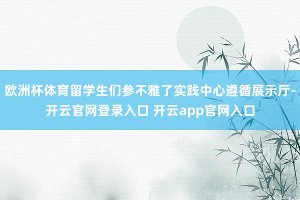 欧洲杯体育留学生们参不雅了实践中心遵循展示厅-开云官网登录入口 开云app官网入口