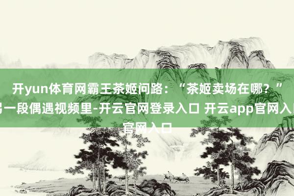 开yun体育网霸王茶姬问路：“茶姬卖场在哪？”另一段偶遇视频里-开云官网登录入口 开云app官网入口